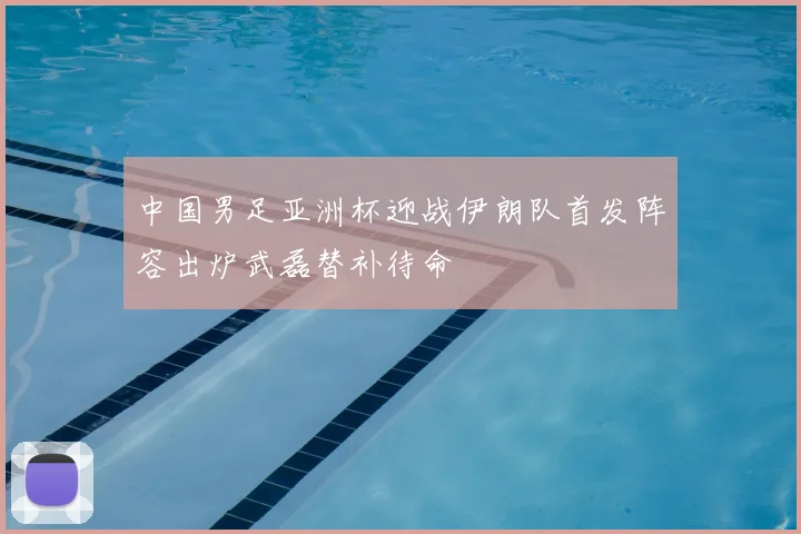 中国男足亚洲杯迎战伊朗队首发阵容出炉武磊替补待命